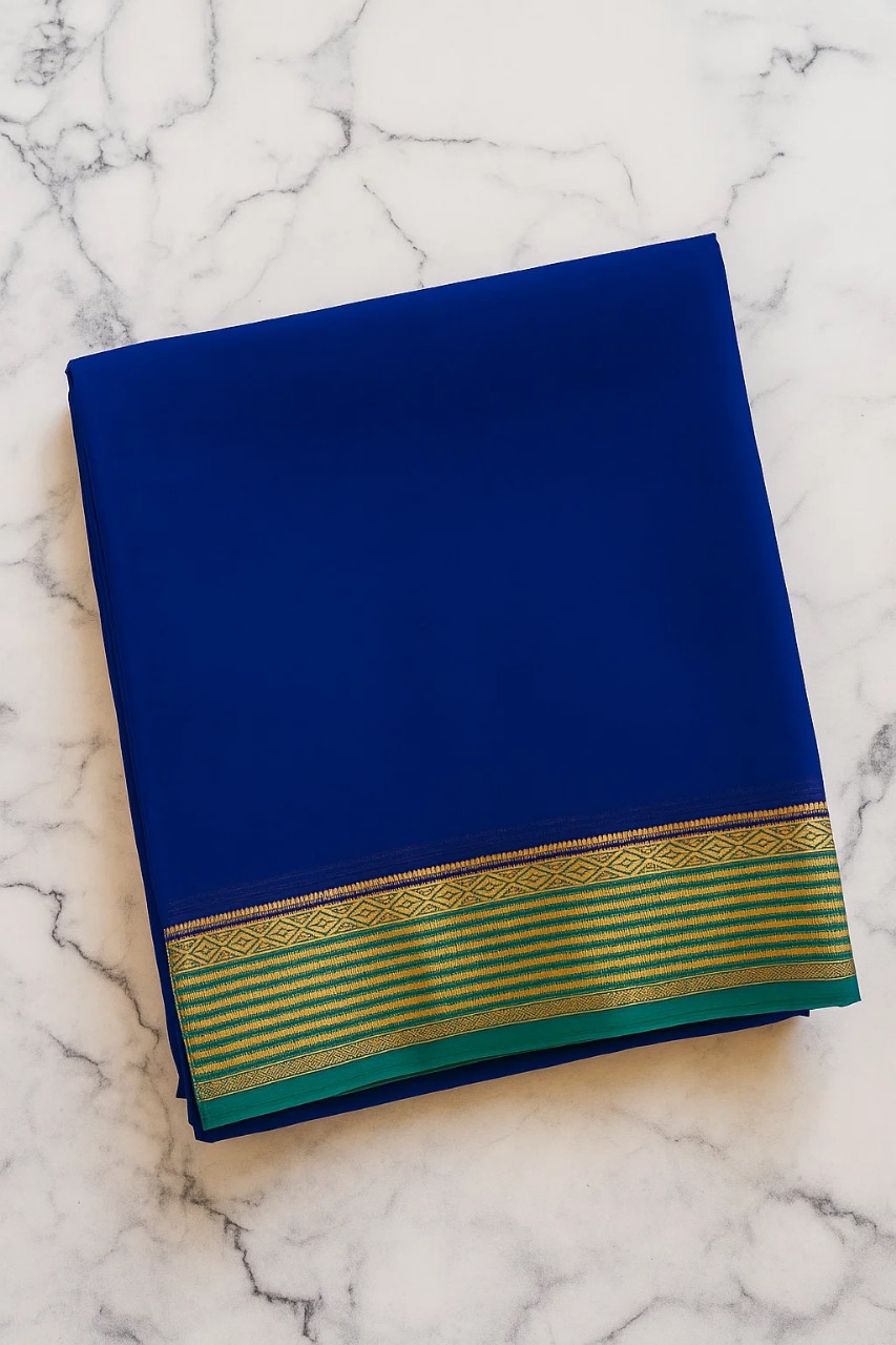 Royal blue saree