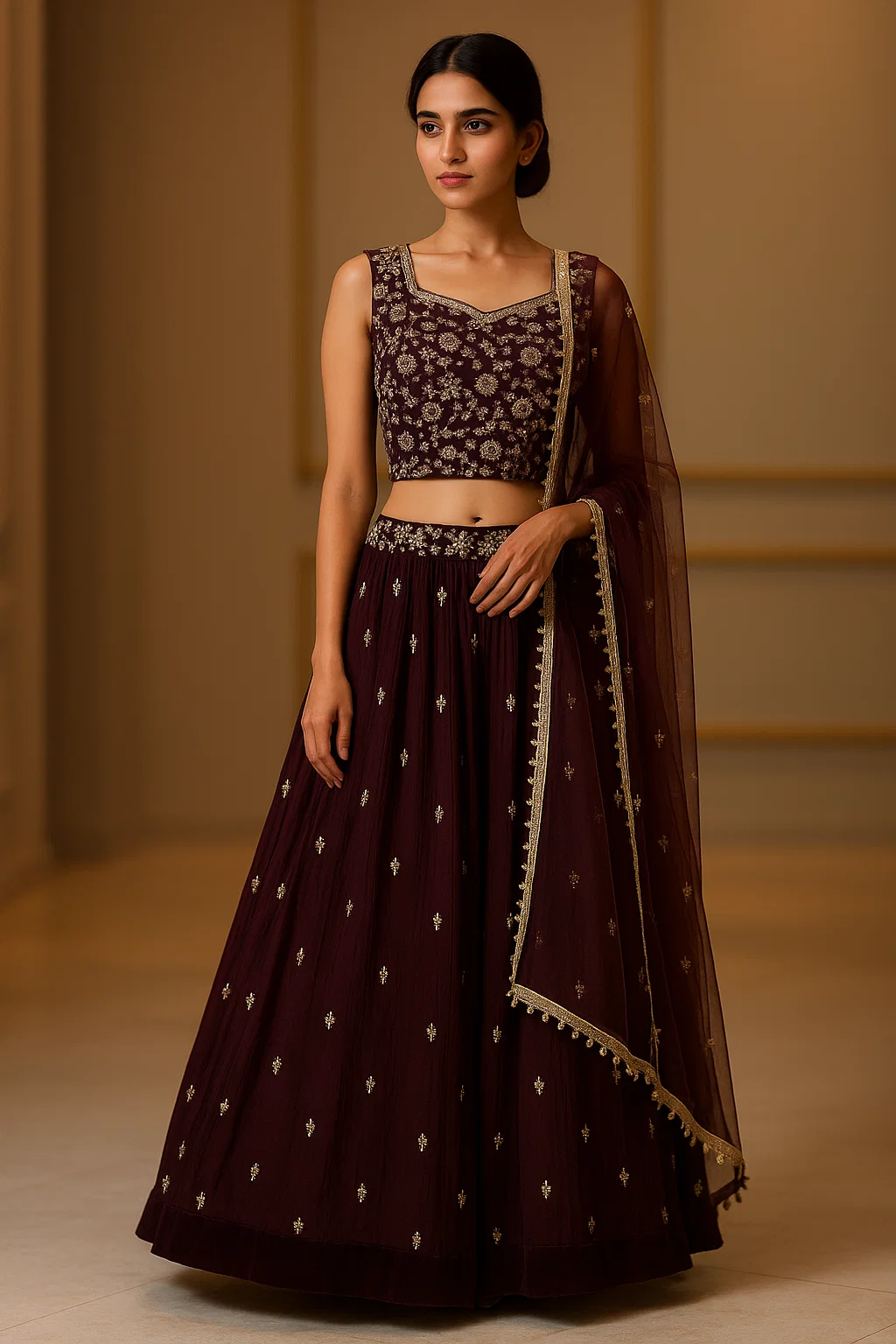 Brown Lehenga