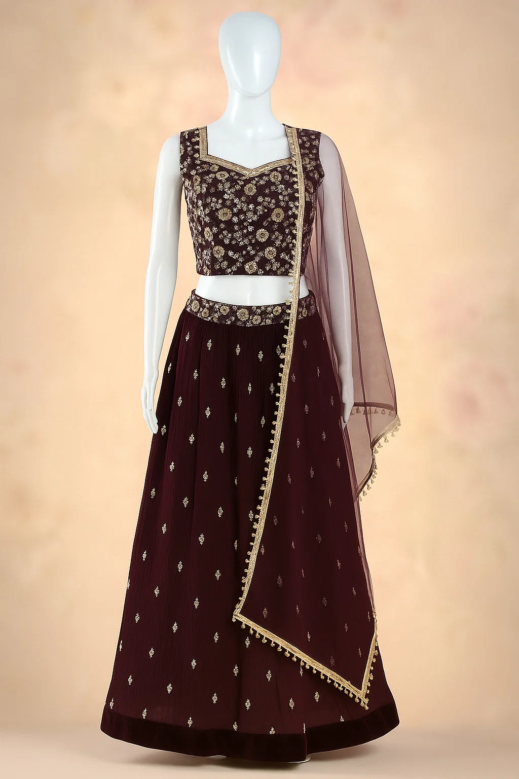 Brown Lehenga