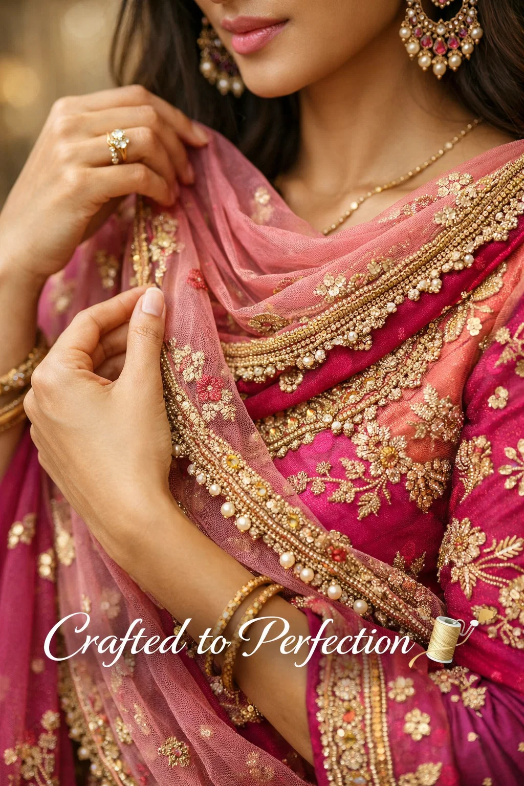 Royal Ivory Wine Designer Kurta Lehenga Set