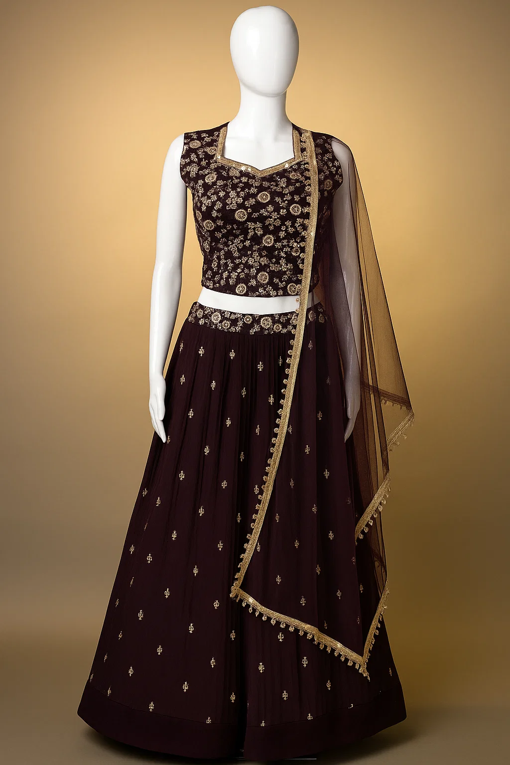 Brown Lehenga