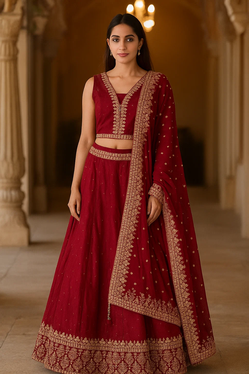Brown Lehenga