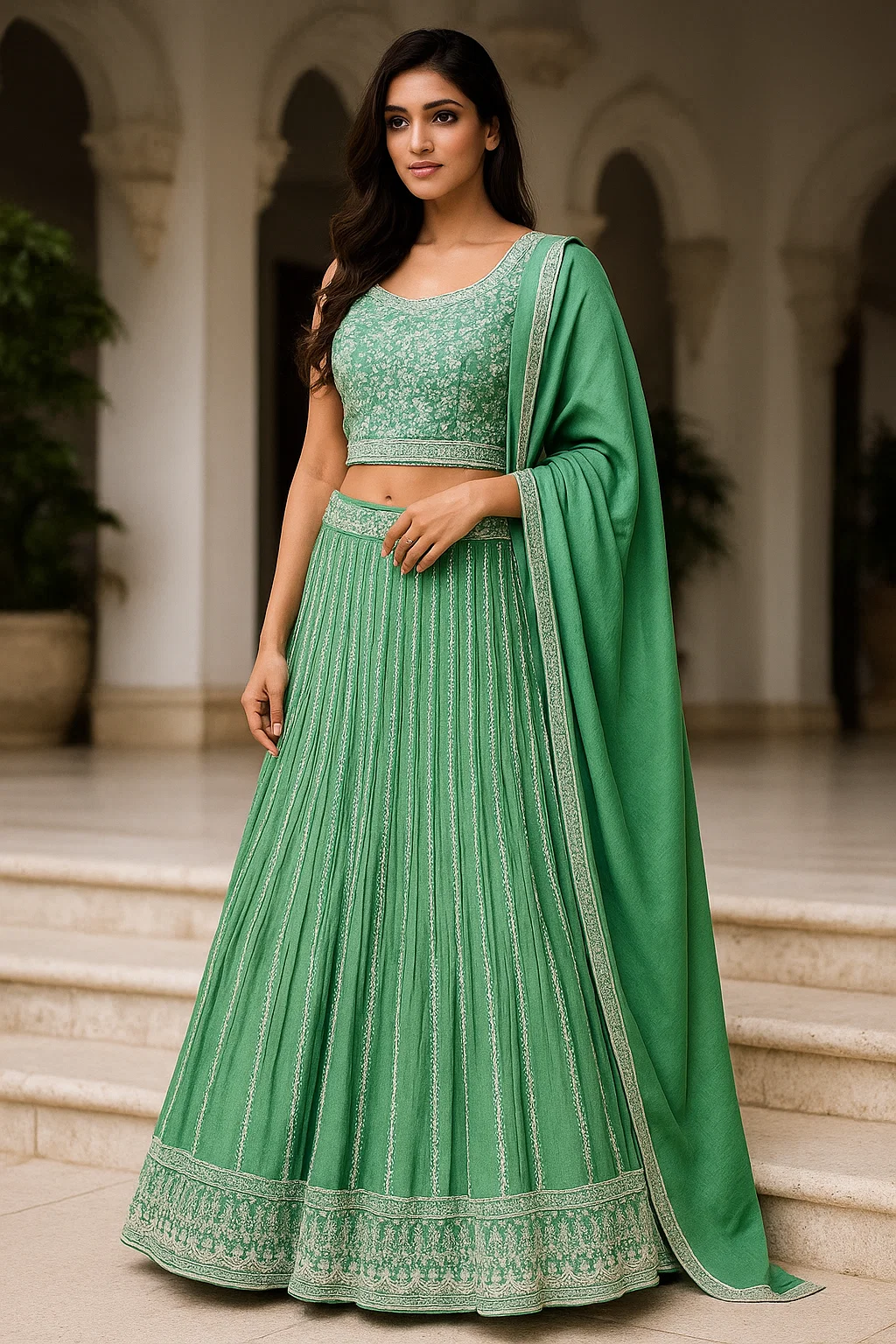 Green lehenga