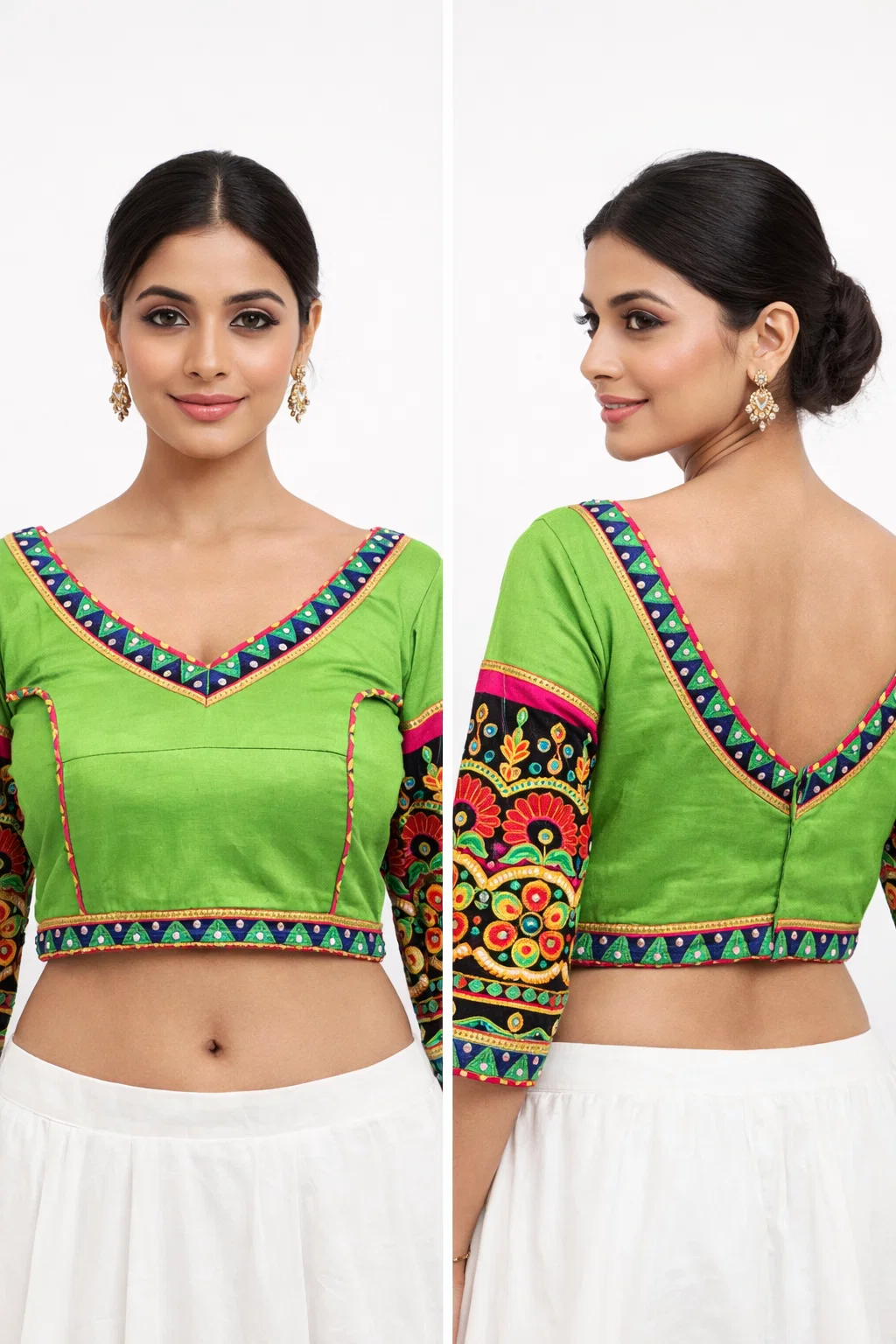 Golden High-Neck Silk Brocade Designer Blouse with Stylish Open Back