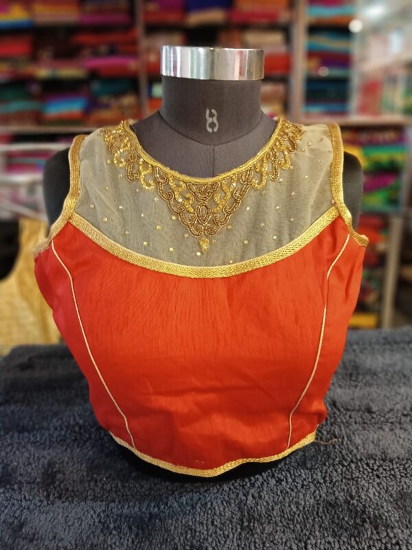 Raw silk blouse