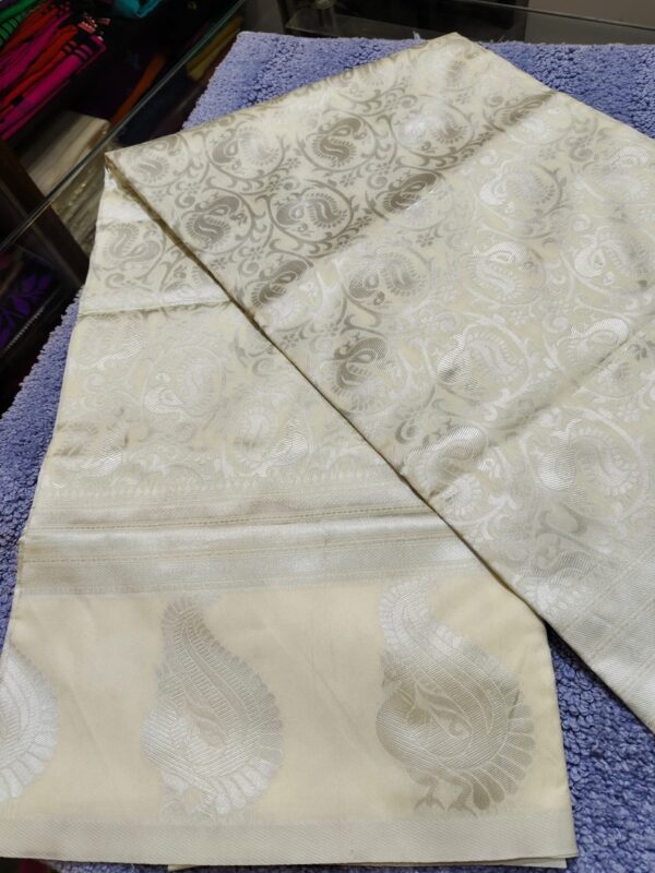 Cream color saree